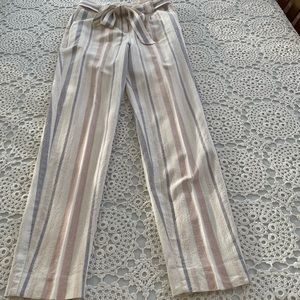 Express light weight high waisted linen blend ankle pants size 00